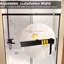 Porte de douche coulissante simple l 60 po x H 72 po, verre trempé transparent avec verre fixe de 5 mm et verre de 6 mm, poignée en acier inoxydable, noir mat, réglage de la largeur de 4 po, conception imperméable, style américain pour la salle de bain