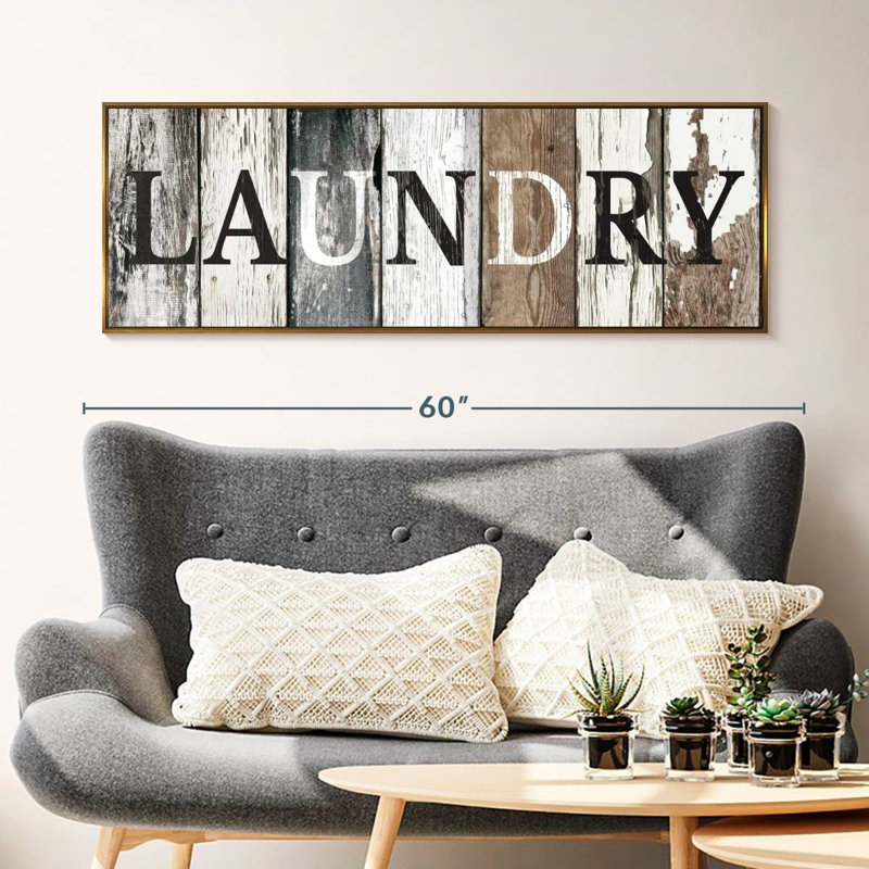 Plaque murale rustique, Floating Frame Gold, 49" X 17"