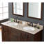 Plateau de meuble-lavabo double 61 po en granite or avec lavabo-46818491