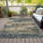 Machine Washable Indoor/Outdoor Xhevrie Teal Rug-112027323