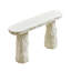 Console de 53,94 pouces de conception moderne, table en imitation pierre, table d'entrée en fibre de verre avec pieds irréguliers pour le salon, couloir