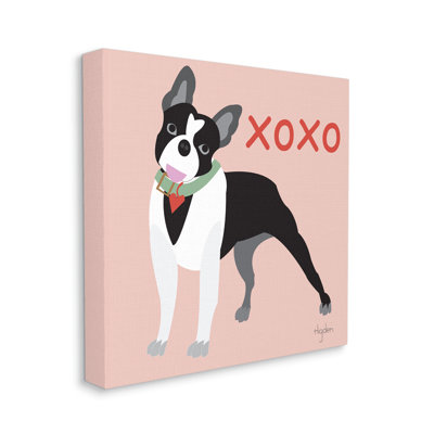 «Boston Terrier Pet Dog Hugs and Kisses Symbole» par Mark Higden - impression d'art graphique