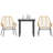 Patio Dining Set With Cushions Poly Rattan Glass-558995157-558995155-558995166