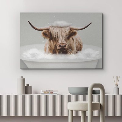 Animaux, décoration de salle de bain amusante, vache Shetland