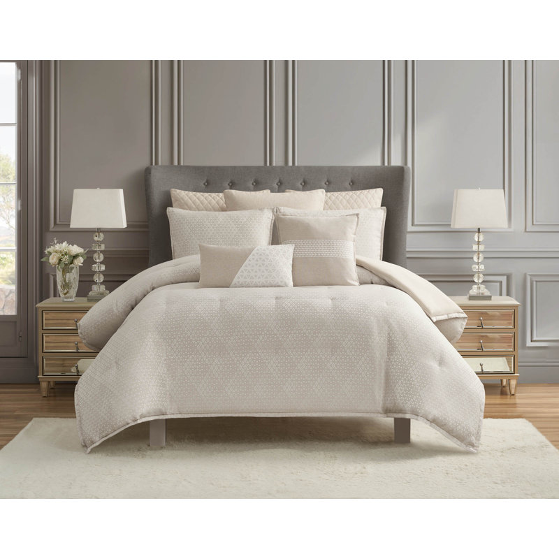 Lauryn Almond Comforter Set, Queen Comforter + 2 Standard Shams