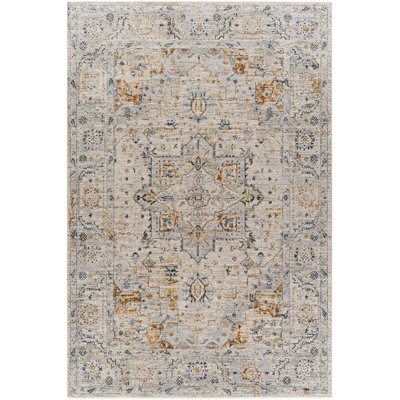 Tapis oriental brun clair / gris clair / bleu Dieon