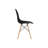 Set of 2 Modern Curved Black Side Accent Dining or Office Chairs with Wooden Legs-74892550