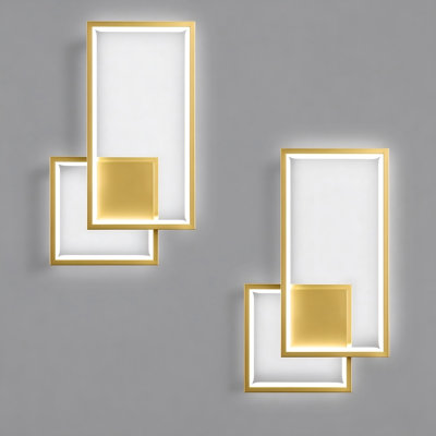 Applique murale moderne moderne à DEL de 2 000 W à intensité variable de 18 W, applique murale simple en aluminium 18 W pour le salon, la chambre, le couloir et l'escalier (paquet de 2)