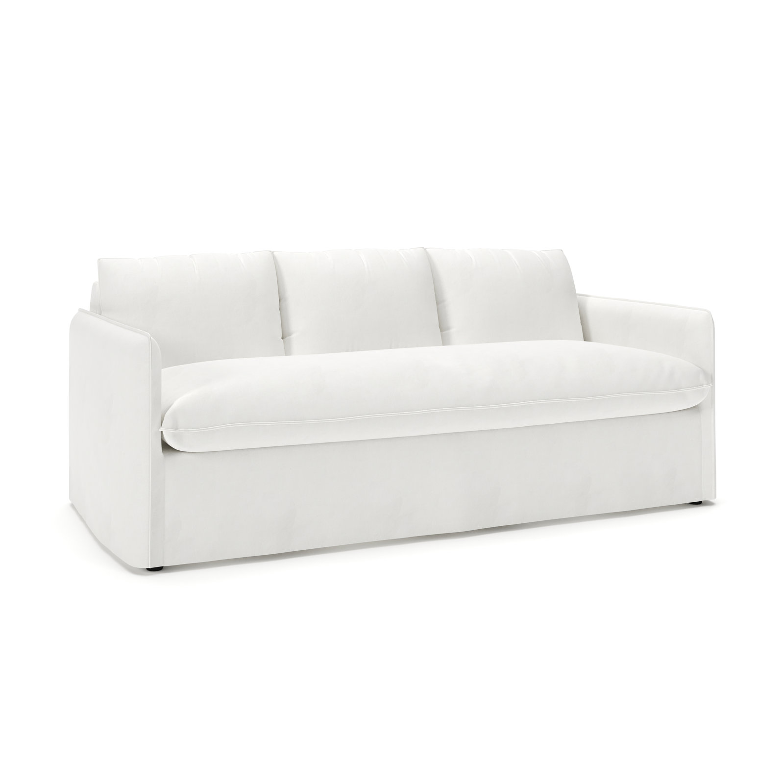 Bellatrix 83'' Sofa, Classic Bleach White Twill