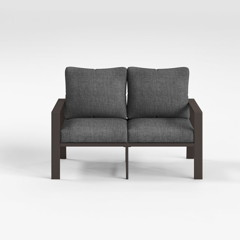 2-Seater Outdoor Patio Loveseat – All-Weather Aluminum Frame with Premium Cushions, Gray