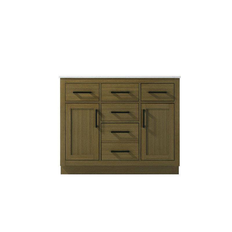 Ensemble de meuble-lavabo simple 42 po Ahner, Brun châtaigne