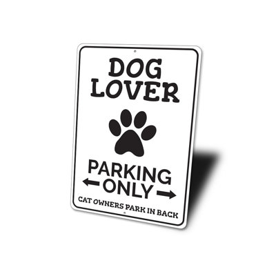 Enseigne en aluminium pour chien