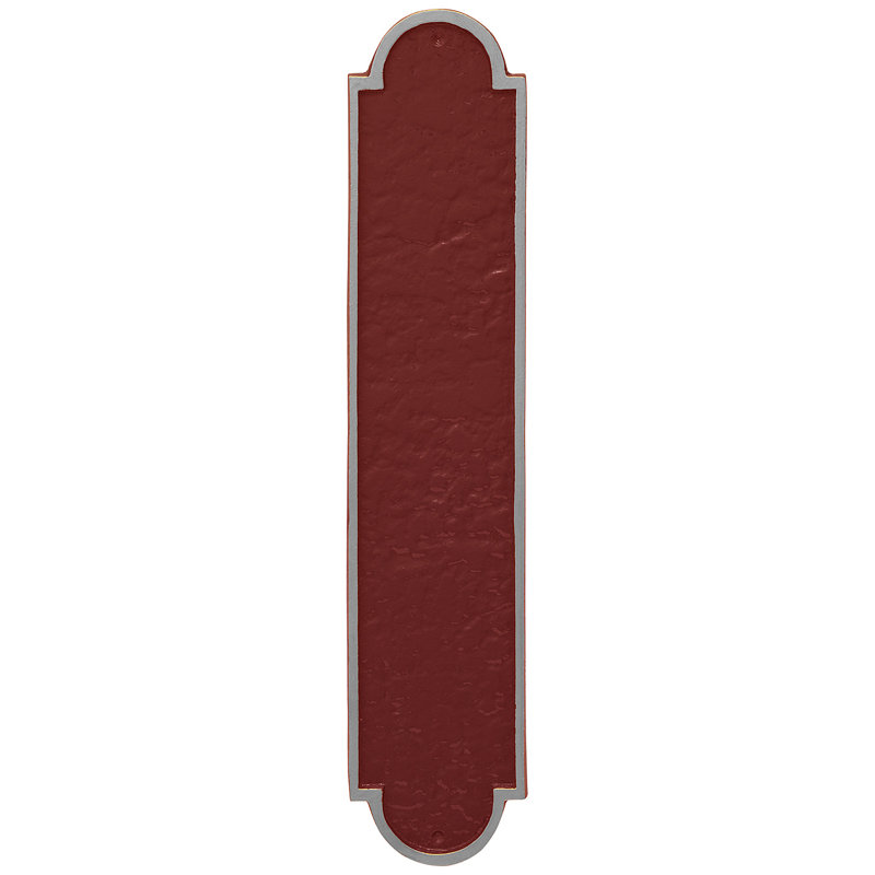 Plaque d'adresse Rockford, Rouge brique / Argent