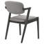 Chaise de salle à manger en noyer foncé et gris (ensemble de 2)-1866057683-1866057682