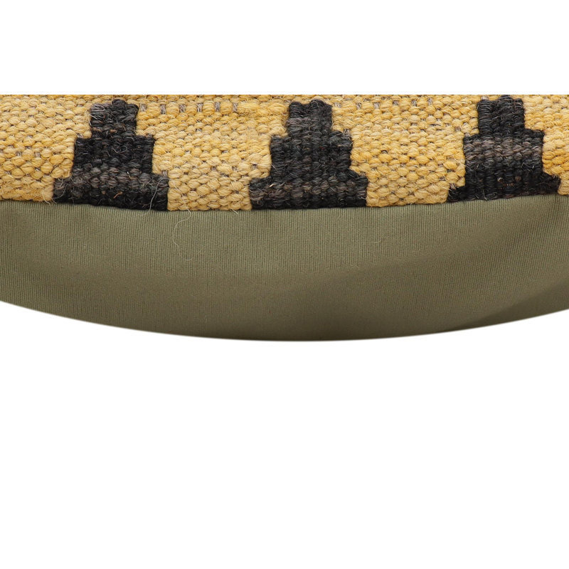 Coussin Bohème Marchant, Rouille / bleu / or / noir, H 18 po x l 20 po