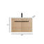 Meuble-lavabo mural moderne en bois massif Mid-Century