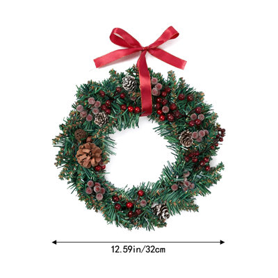 Elegant Christmas Wreath with Mixed Decorations
