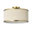 Linen Blend Flush Mount