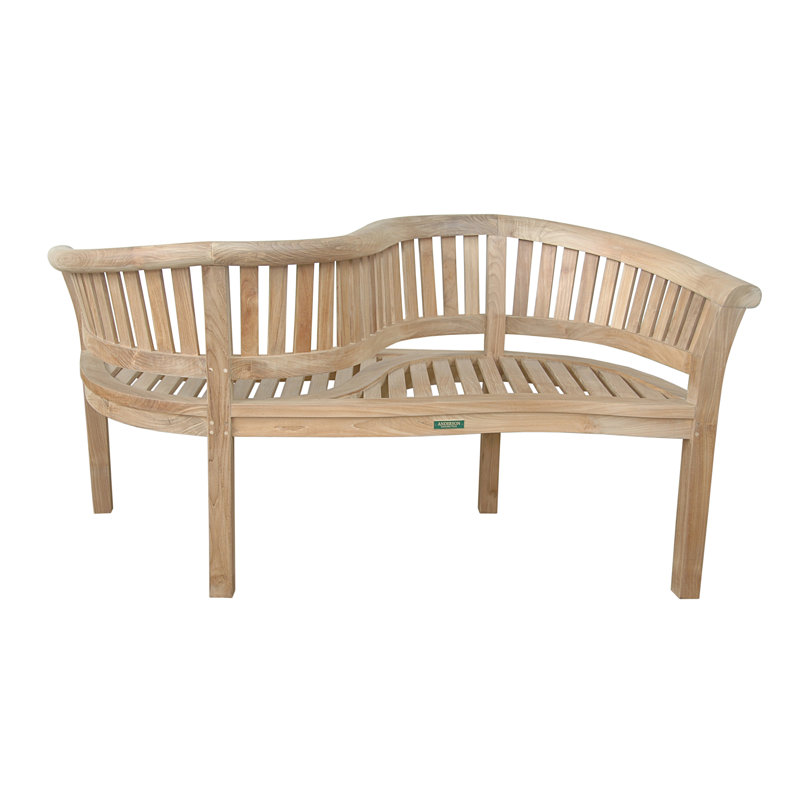 Curve Teak Garden Bench