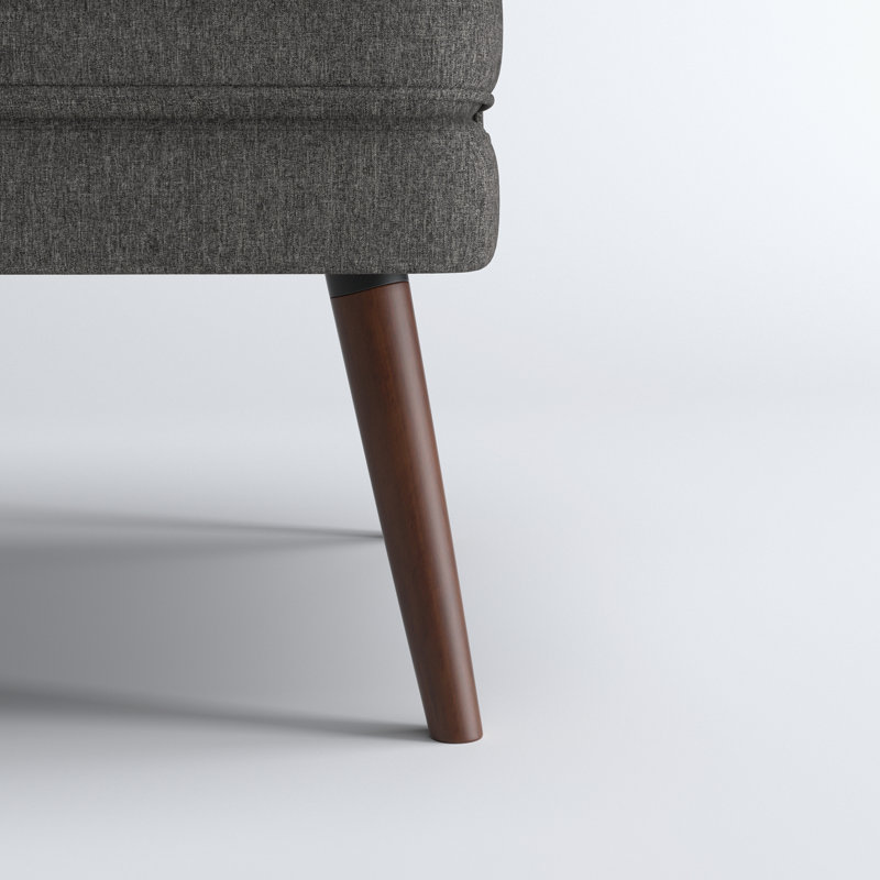 Laurine 24.8" W Linen Side Chair, Dark Gray