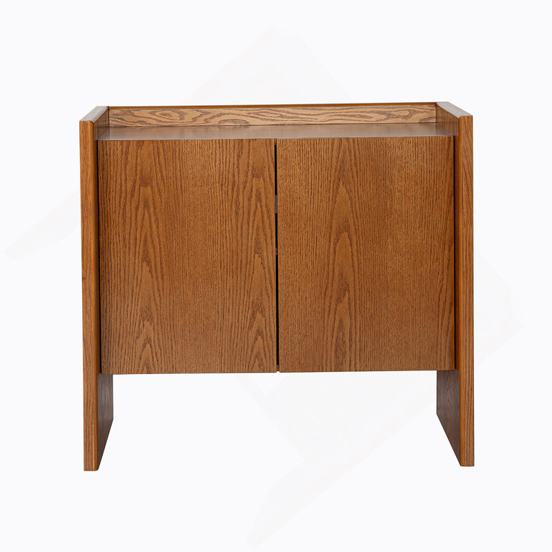 Buffet de couleur noyer, armoire de rangement avec rangement, armoire de rangement rustique