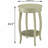 Rustic White Round Side Table-1333411623