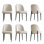 Linen Upholstered Parson Chair with Metal Legs