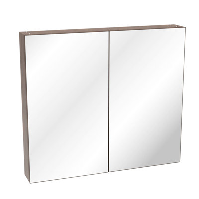 32*28 Bathroom Mirror Cabinet With Adjustable Storage And Multiple Shelves, Aluminum Alloy, Yellow+Coral, Corrosion - , Formaldehyde Medicine Shelving, Framework, Wear