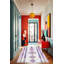 Tapis décoratif multicolore à motif rose-1104650403