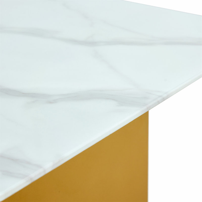 Minimalist Tempered Glass Dining Table with Stylish Decorative Columns for Versatile Use