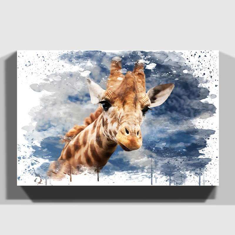 Giraffe - Wall Art, 50cm H x 76cm W, Wrapped Canvas