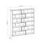 Amalda Modern Wall Mounted Bookcase with 5 Tiers for Living Room Office-32342472