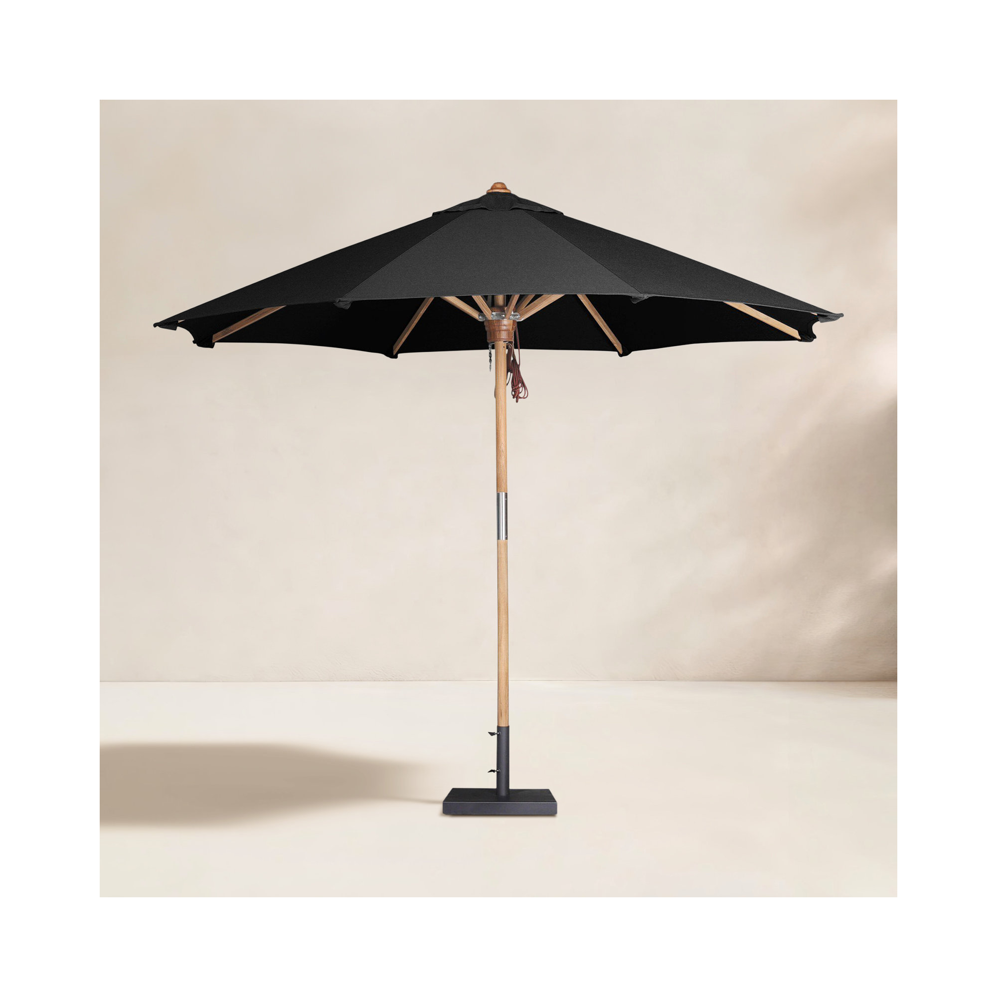 Nadira 118'' Outdoor Umbrella, Black