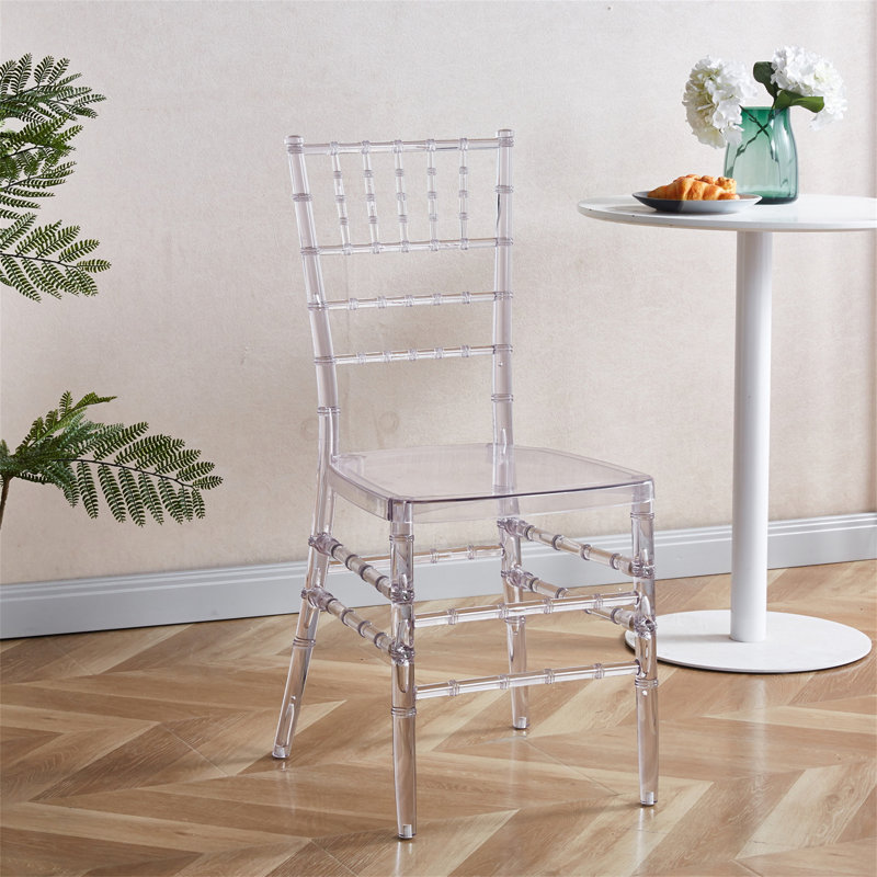 Chaise de salle à manger Kassandre, ensemble de 4, siège en plastique