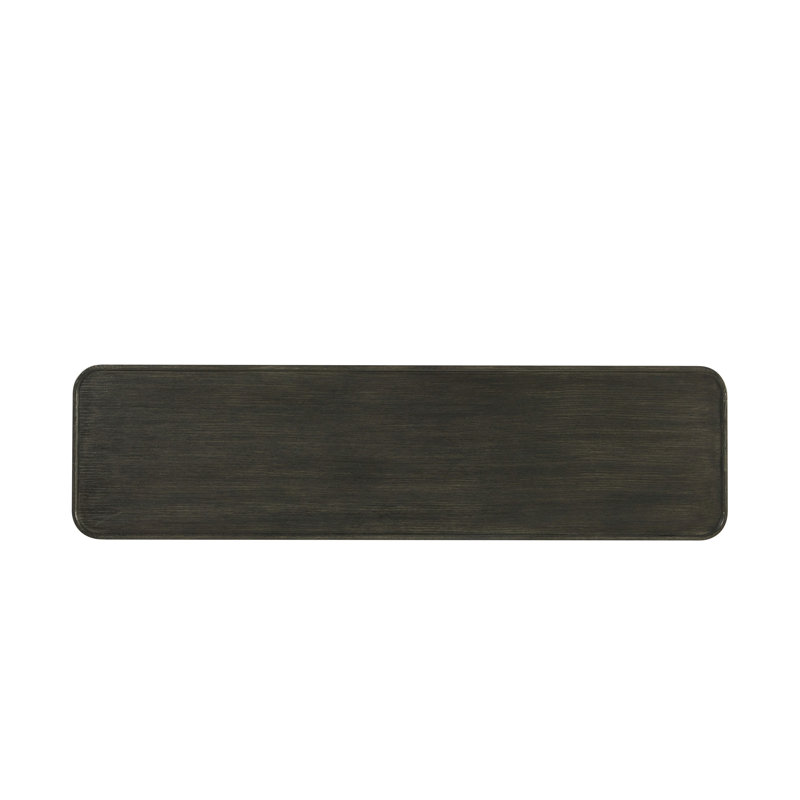 Repose 60'' Solid Wood Top Console Table, Charcoal Oak
