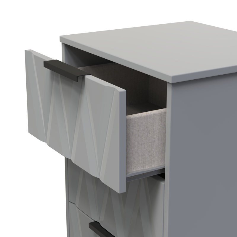 Las Vegas 45 cm W Bedside Table, Dusk Grey