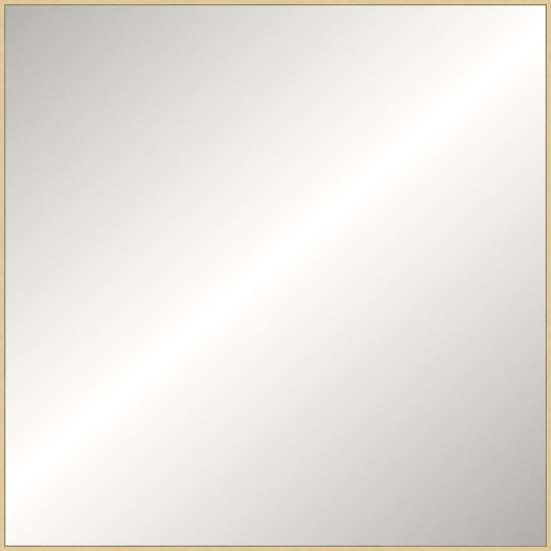 Miroir Floater 2, Carrée, 49,25 po x 49,25 po, Champagne