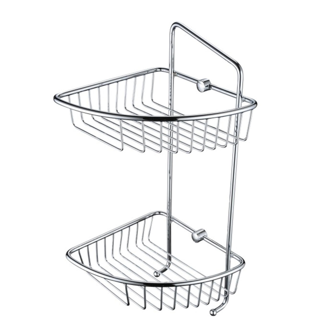 2 Tier Corner Fixed Wire Shower Caddy