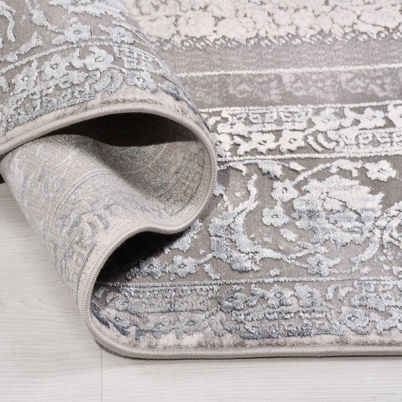 Tapis oriental beige antidérapant lavable à la machine, Rectangle 9 pi 10 po x 13 pi 1 po