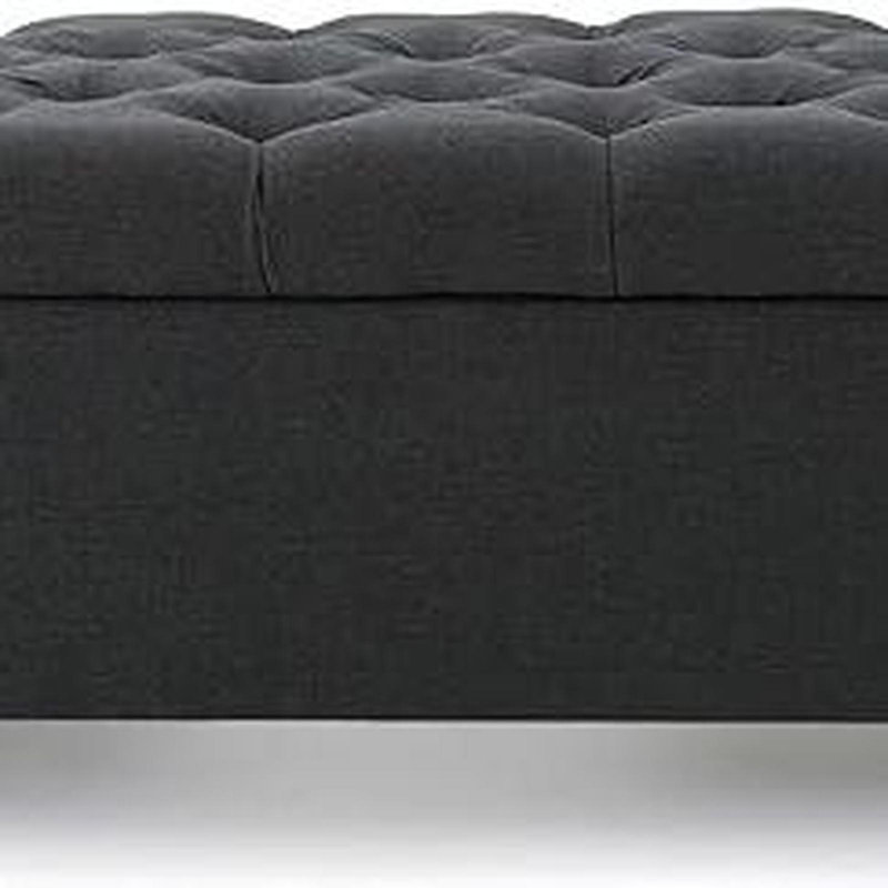 Repose-pieds avec rangement Glouster V2, Gris foncé