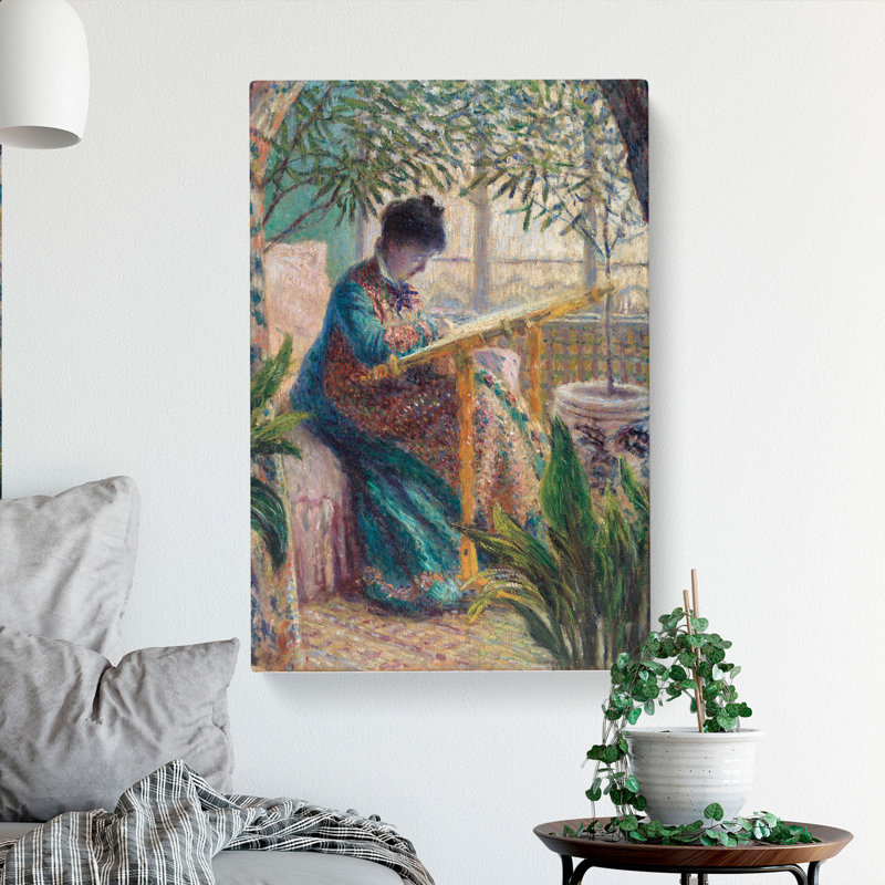 Madame Monet by Claude Monet - Wrapped Canvas, 50cm H x 35cm W x 3cm D