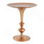 Petite petite table de bout ronde dorée, hauteur 29,3 po, décor métallique rétro
