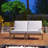 Aleana 2 Piece Outdoor Patio Teak Set In Natural White
