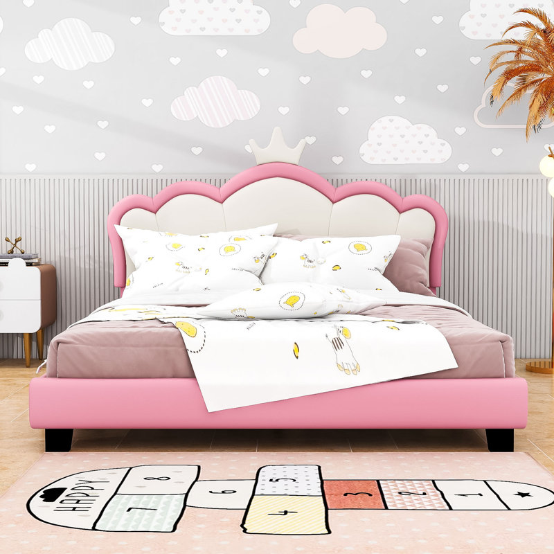 Lit plateforme tapissier Wilda Princess, Double