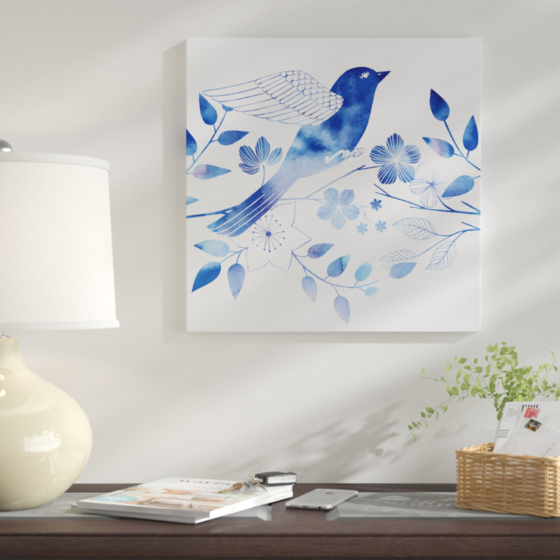 « aviaire twilight ii », reproduction d’impression sur toile, H 18 po x l 18 po x P 1,5 po, Toile tendue, Pas de tapis