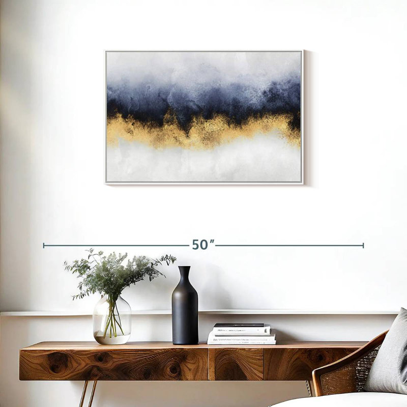 Ciel I, Cadre flottant blanc, 31 po x 21 po