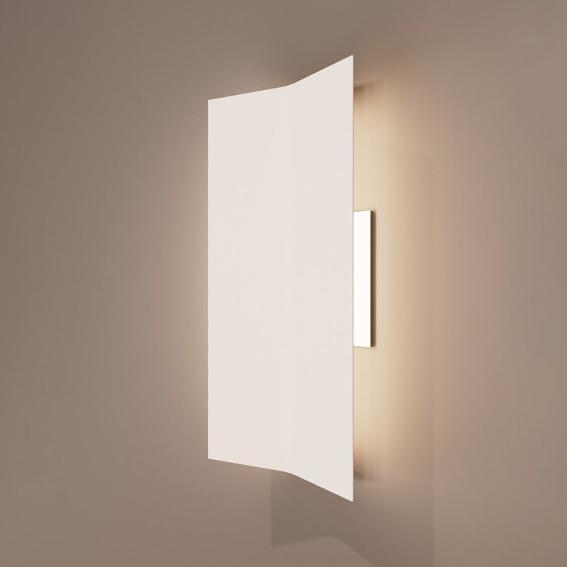 Applique murale encastrée en aluminium Turo, Blanc satiné, H 6,5 po x l 13 po x P 2,75 po