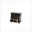 Table de chevet 2 tiroirs Traditional avec placage en noyer antique