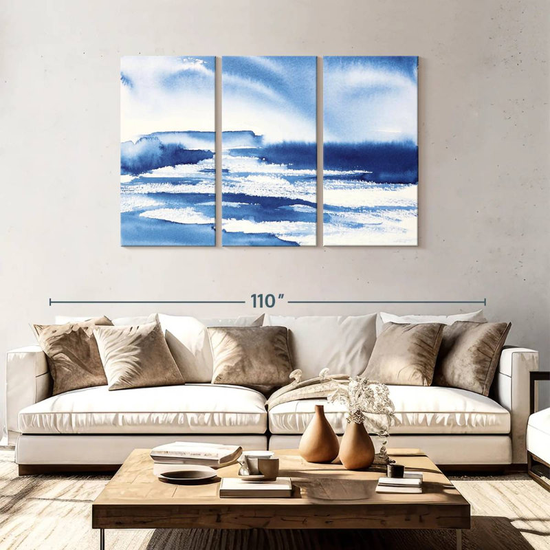 Avery Ocean Blue I, 48" H x 74" W