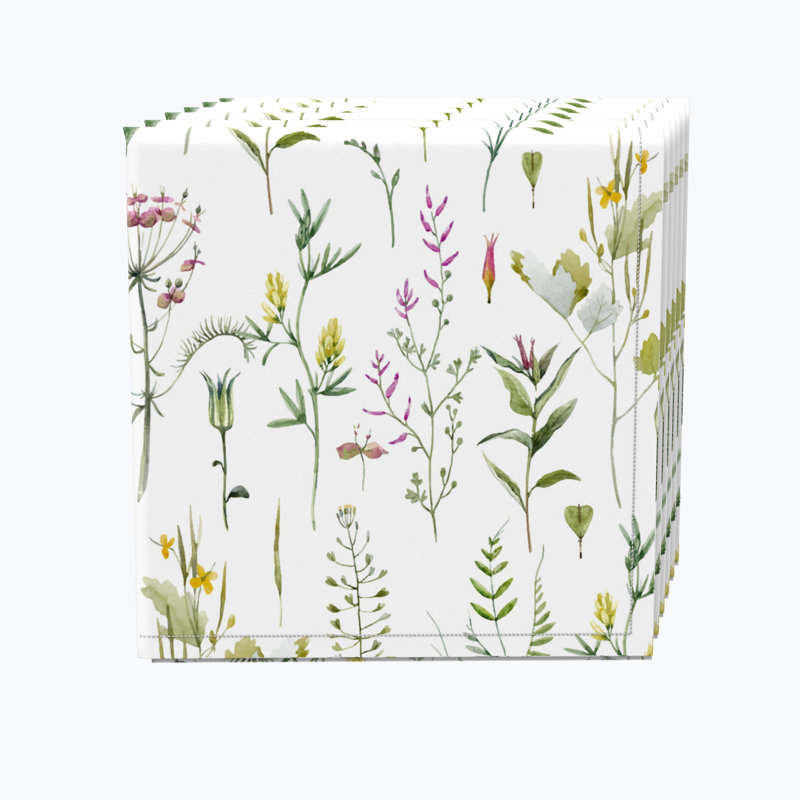 100% Cotton Floral Square Napkin